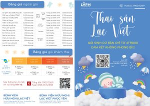 bảng giá các gói thai sản Lạc Việt